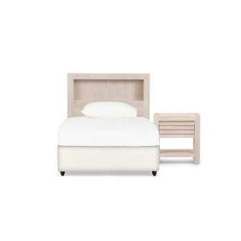 Haven 2 Piece Bedroom Set with Single / King Single Headboard, White