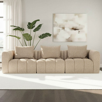 Ikon 3 Seater Modular Sofa, Brown