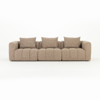 Ikon 3 Seater Modular Sofa, Brown