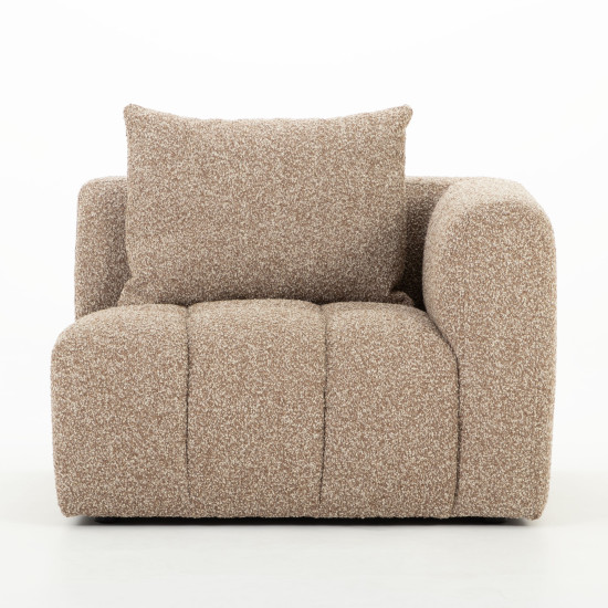Ikon 3 Seater Modular Left Hand Facing Chaise Sofa, Brown