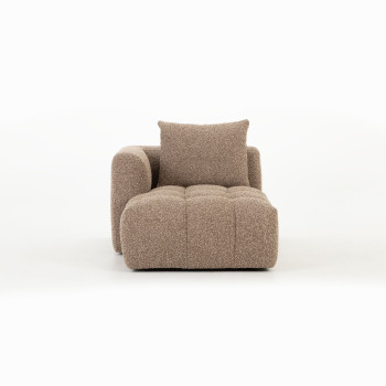 Ikon 3 Seater Modular Left Hand Facing Chaise Sofa, Brown
