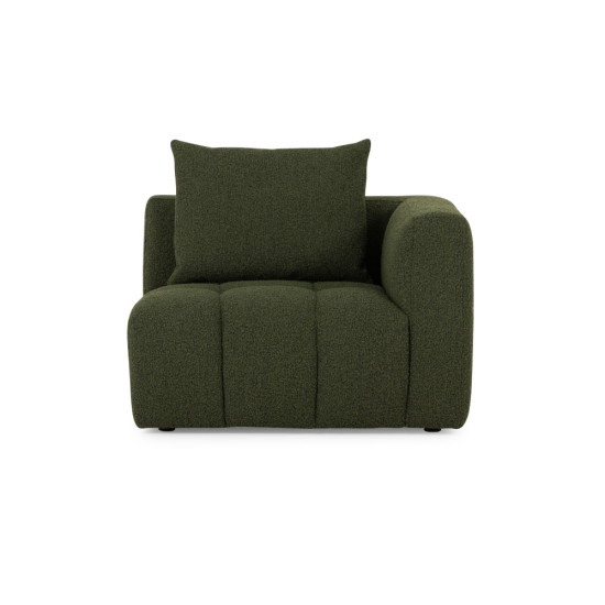 Ikon 3 Seater Modular Left Hand Facing Chaise Sofa, Green