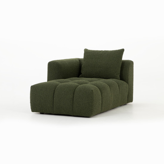 Ikon 3 Seater Modular Left Hand Facing Chaise Sofa, Green