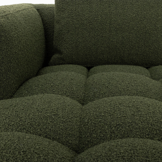 Ikon 3 Seater Modular Left Hand Facing Chaise Sofa, Green