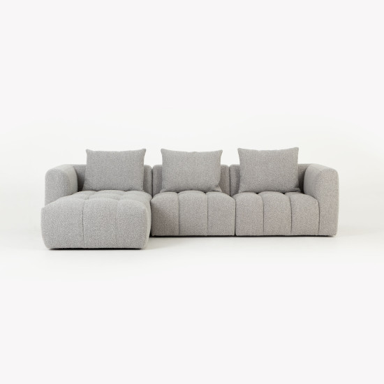 Ikon 3 Seater Modular Left Hand Facing Chaise Sofa, Grey