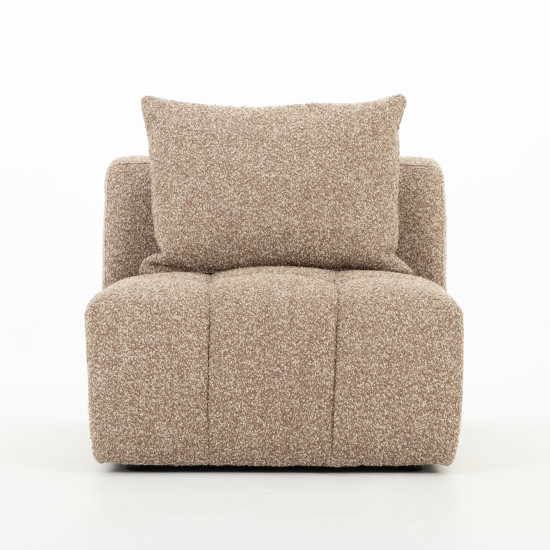 Ikon 3 Seater Modular Right Hand Facing Chaise Sofa, Brown
