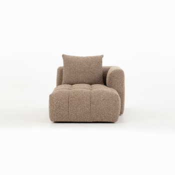 Ikon 3 Seater Modular Right Hand Facing Chaise Sofa, Brown