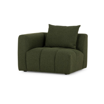 Ikon 3 Seater Modular Right Hand Facing Chaise Sofa, Green