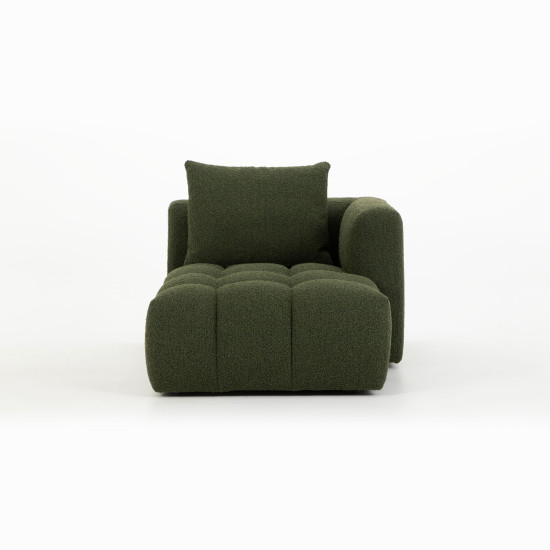 Ikon 3 Seater Modular Right Hand Facing Chaise Sofa, Green