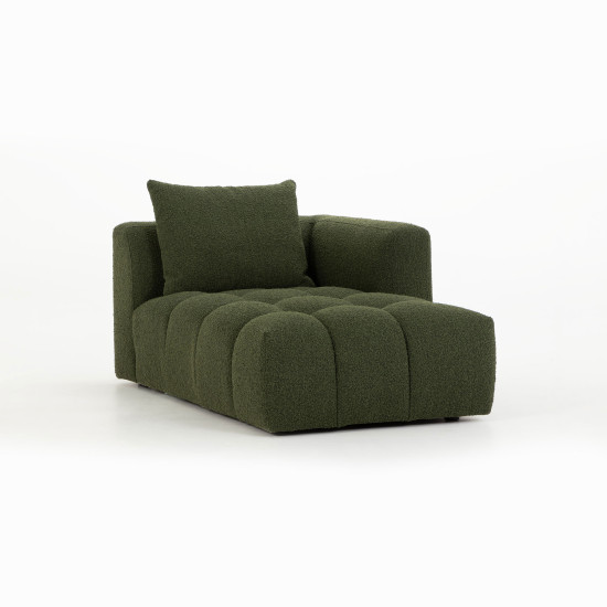 Ikon 3 Seater Modular Right Hand Facing Chaise Sofa, Green