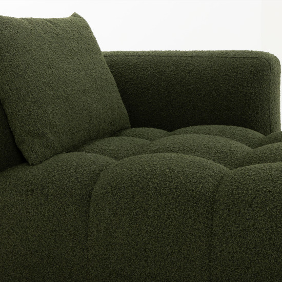 Ikon 3 Seater Modular Right Hand Facing Chaise Sofa, Green