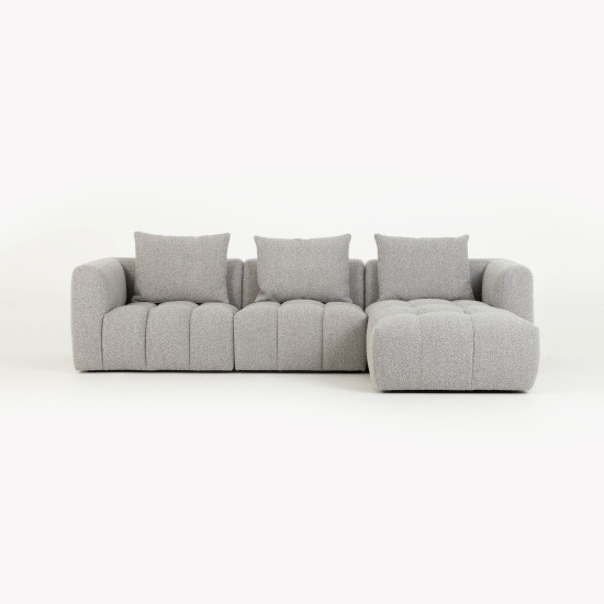 Ikon 3 Seater Modular Right Hand Facing Chaise Sofa, Grey