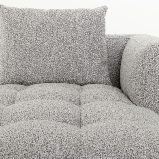 Ikon 3 Seater Modular Right Hand Facing Chaise Sofa, Grey