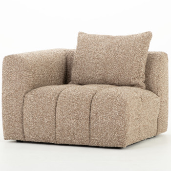 Ikon 3 Seater Modular Sofa With Ottoman, Brown