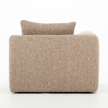 Ikon 3 Seater Modular Sofa With Ottoman, Brown