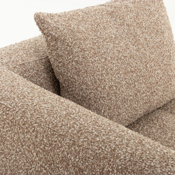 Ikon 3 Seater Modular Sofa With Ottoman, Brown
