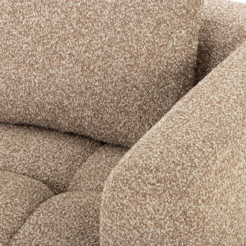 Ikon 3 Seater Modular Sofa With Ottoman, Brown