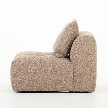 Ikon 3 Seater Modular Sofa With Ottoman, Brown