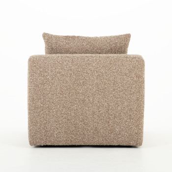 Ikon 3 Seater Modular Sofa With Ottoman, Brown