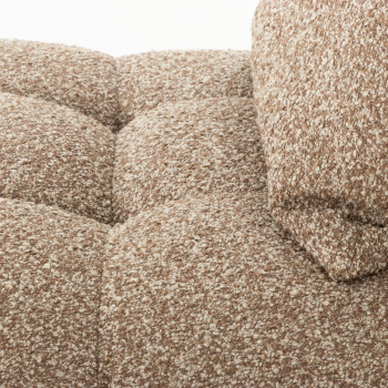 Ikon 3 Seater Modular Sofa With Ottoman, Brown