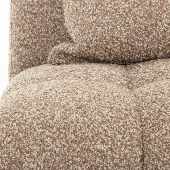 Ikon 3 Seater Modular Sofa With Ottoman, Brown