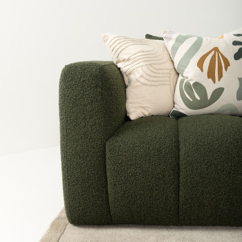 Ikon 3 Seater Modular Sofa With Ottoman, Green