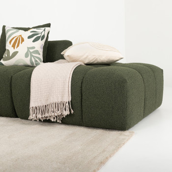 Ikon 3 Seater Modular Sofa With Ottoman, Green