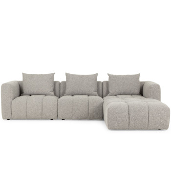 Ikon 3 Seater Modular Sofa With Ottoman, Grey