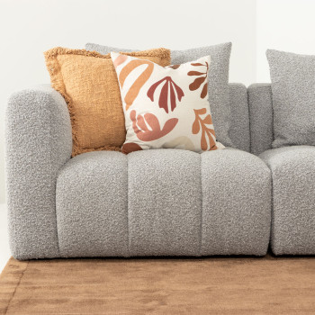 Ikon 3 Seater Modular Sofa With Ottoman, Grey