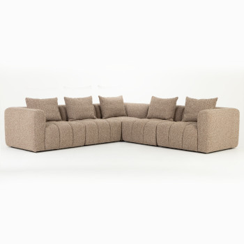 Ikon 5 Seater Corner Modular Sofa, Brown