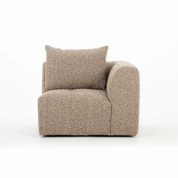 Ikon 4 Seater Modular Right Hand Facing Corner Sofa with Ottoman, Brown
