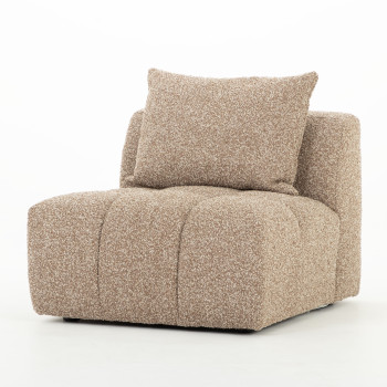 Ikon 4 Seater Modular Right Hand Facing Corner Sofa with Ottoman, Brown