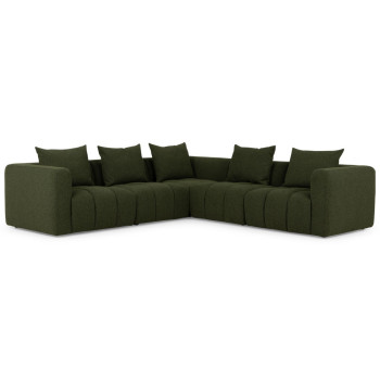 Ikon 5 Seater Corner Modular Sofa, Green