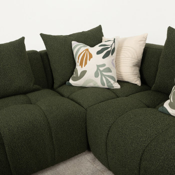 Ikon 5 Seater Corner Modular Sofa, Green