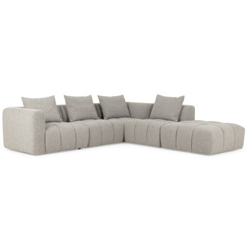 Ikon 4 Seater Modular Right Hand Facing Corner Sofa with Ottoman, Grey
