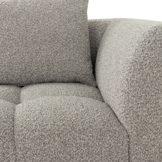 Ikon 4 Seater Modular Left Hand Facing Corner Sofa with Ottoman, Grey