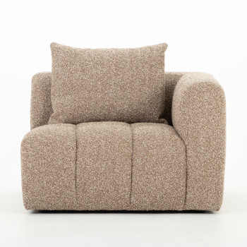 Ikon 5 Seater Corner Modular Sofa With Ottoman, Brown