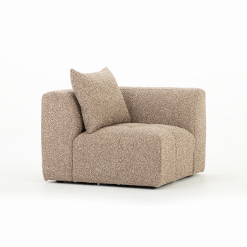 Ikon 5 Seater Corner Modular Sofa With Ottoman, Brown