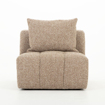 Ikon 5 Seater Corner Modular Sofa With Ottoman, Brown