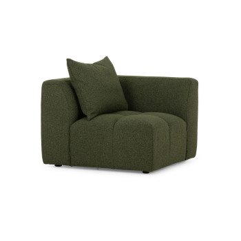 Ikon 5 Seater Corner Modular Sofa With Ottoman, Green