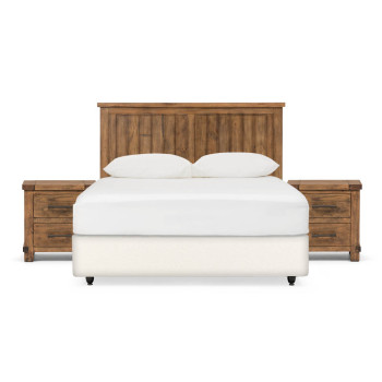 Industrial 3 Piece Bedroom Set with Double/Queen Headboard