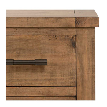 Industrial 4 Piece Bedroom Set with Queen Bed Frame