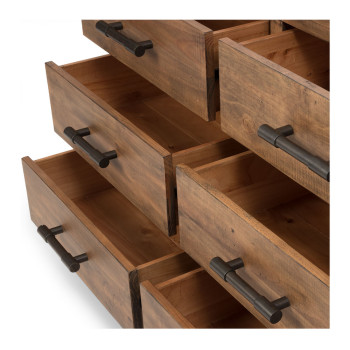 Industrial 6 Piece Bedroom Set with Queen Bed Frame