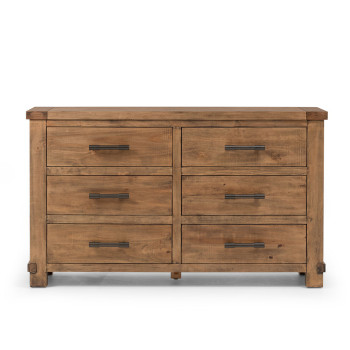 Industrial 6 Piece Bedroom Set with Double/Queen Headboard