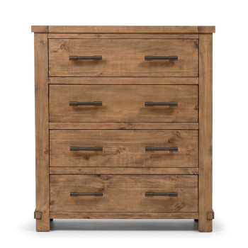 Industrial 4 Piece Bedroom Set with King Bed Frame