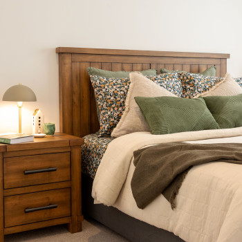 Industrial 4 Piece Bedroom Set with King Bed Frame