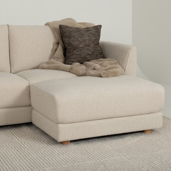 Katrina 2 Seater + Ottoman, Cream