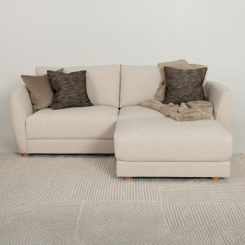 Katrina 3 Seater + Ottoman, Cream