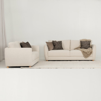 Katrina 3 Seater + 2 Seater, Cream