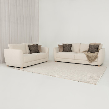 Katrina 3 Seater + 2 Seater, Cream